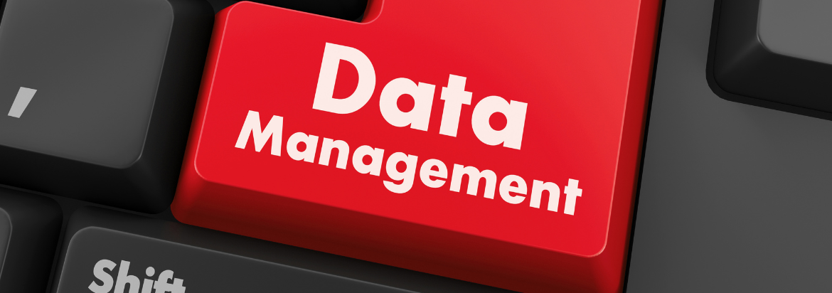 Red key on keyboard that reads Data Management